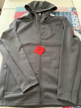 Spyder Men's Gray Hooded Performance Jacket
